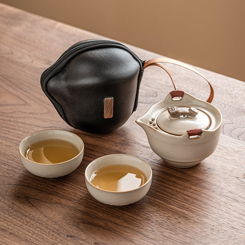 Ru Kiln Travel Tea Set / Beginner Set