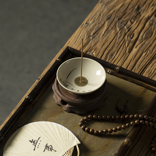 Ash Ceramic Stick Incense Holder/Burner for Home or Office Tea room