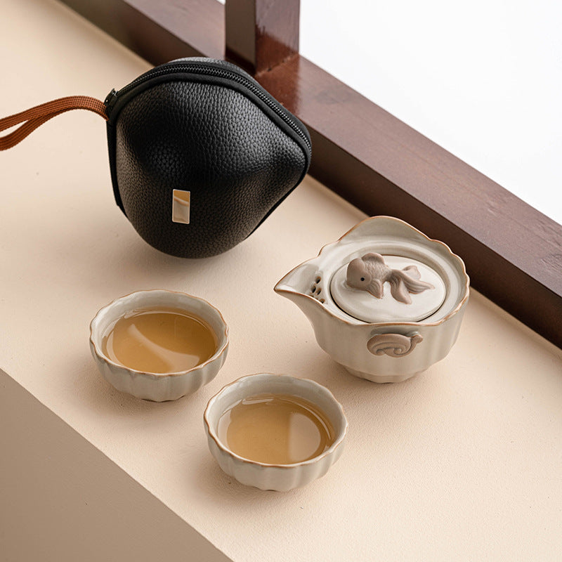 Ru Kiln Travel Tea Set / Beginner Set