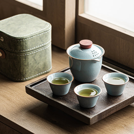 Ceramic Chinese Portable Tea Set / Beginner Set