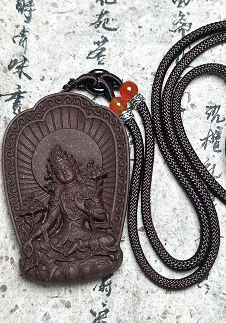 Natural Plant Ancient Method Mixed Incense Amulet Pendant for Guanyin Buddha