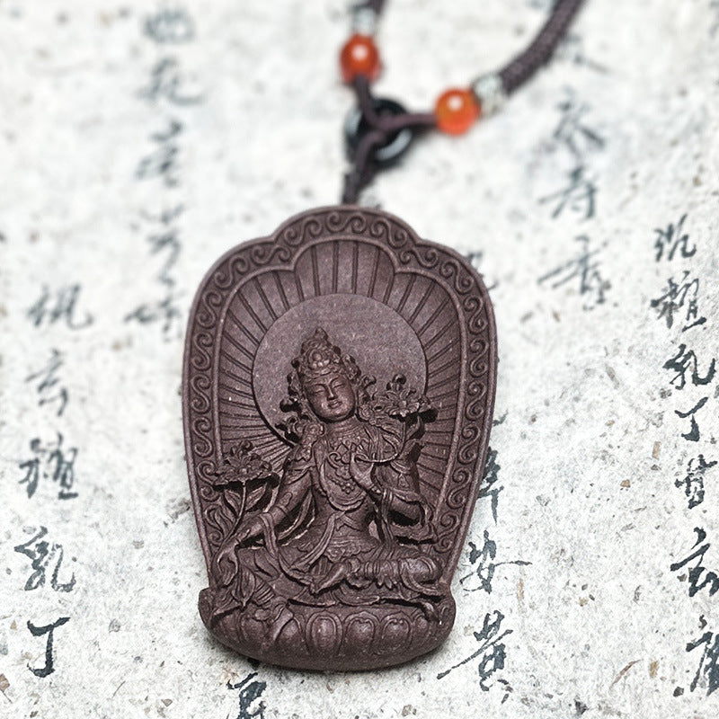 Natural Plant Ancient Method Mixed Incense Amulet Pendant for Guanyin Buddha