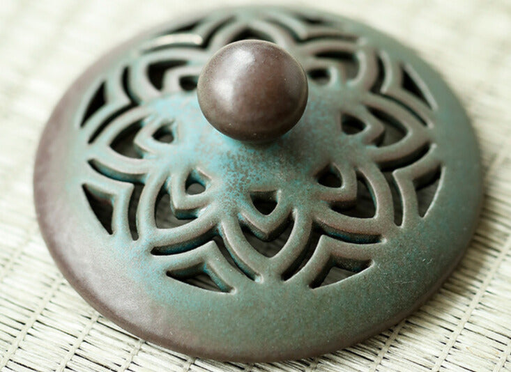 Vintage Sandalwood Plate Incense Burner Zen Lotus Incense Burner