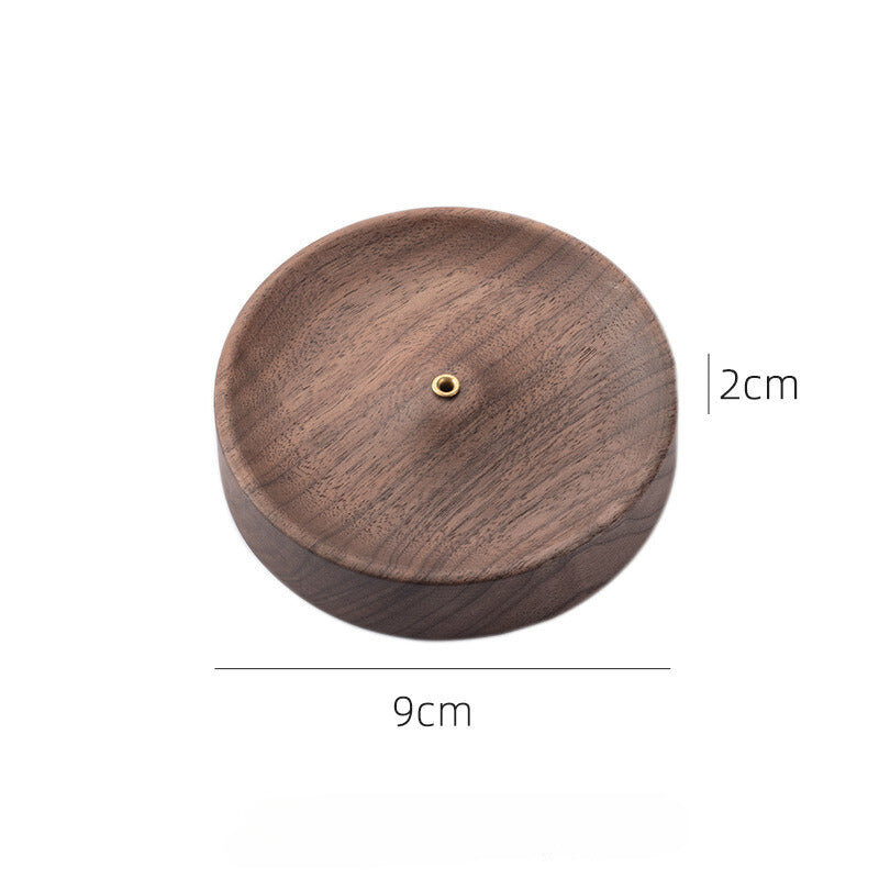 Black Walnut Wood Tea Ceremony Zen Incense Holder