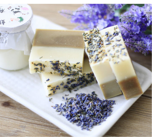 Herbal Matcha Lavender Cold Process Handmade Soap