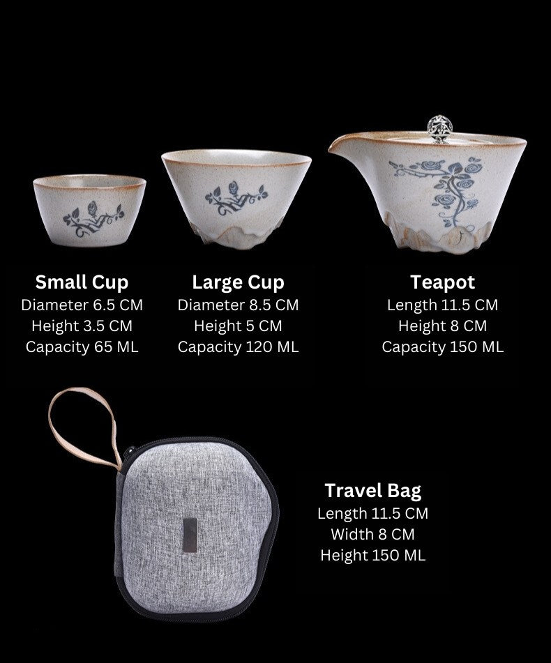 Ash Vintage Portable Travel Tea Set / Beginner Set